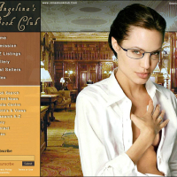 Angelina Jolie rubbing her clit while exposing her sweet tits