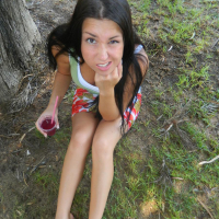 Aubrey Paige flashes and strips for you at the park