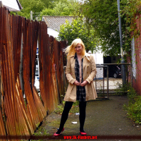Flashing blonde british babe Satine Spark in public nudity