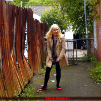 Flashing blonde british babe Satine Spark in public nudity
