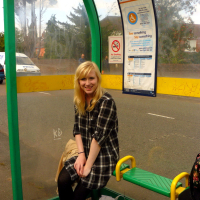 Flashing blonde british babe Satine Spark in public nudity