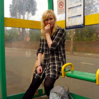 Flashing blonde british babe Satine Spark in public nudity