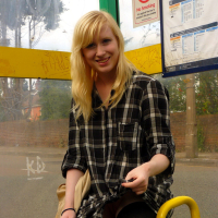 Flashing blonde british babe Satine Spark in public nudity
