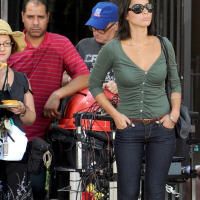Olivia Munn exposing fucking sexy body and nice tits while walking on street