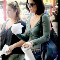 Olivia Munn exposing fucking sexy body and nice tits while walking on street