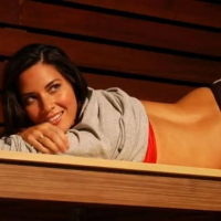 Olivia Munn nice boob cleavage in white bra