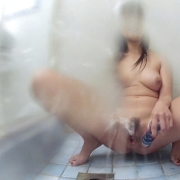 Marica Hase toying her hairy cunt and squirting in the shower
