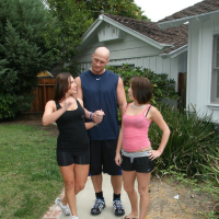 Haley Sweet and Sky Taylor take care of a white Guy