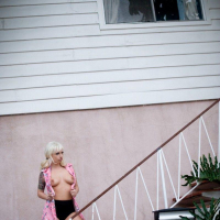Pictures of teen hottie Lynn Pops being a hot pinup outside