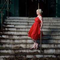 Pictures of Lynn Pops teasing in her dress