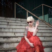 Pictures of Lynn Pops teasing in her dress