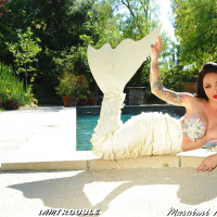 Babe Masuimi Max dresses up as a Mermaid for Halloween