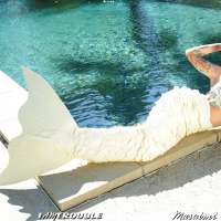 Babe Masuimi Max dresses up as a Mermaid for Halloween