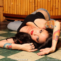 Masuimi Max posing topless in some sexy tight Jeans