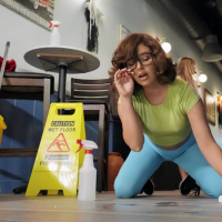 Busty Angel Youngs uses a big strapon on her employee Leana Lovings
