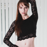 Smallboobed Chelsy Sun strips down completely