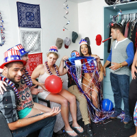 Nicole Bexley visits coed party and has wild sex with white hard member