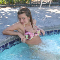 Busty teen girl Katie gets wet just for you