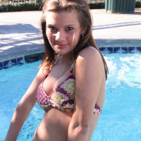 Busty teen girl Katie gets wet just for you