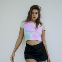 Melena Maria Rya lifts up her shirt to show her nice small boobs