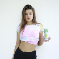 Melena Maria Rya lifts up her shirt to show her nice small boobs