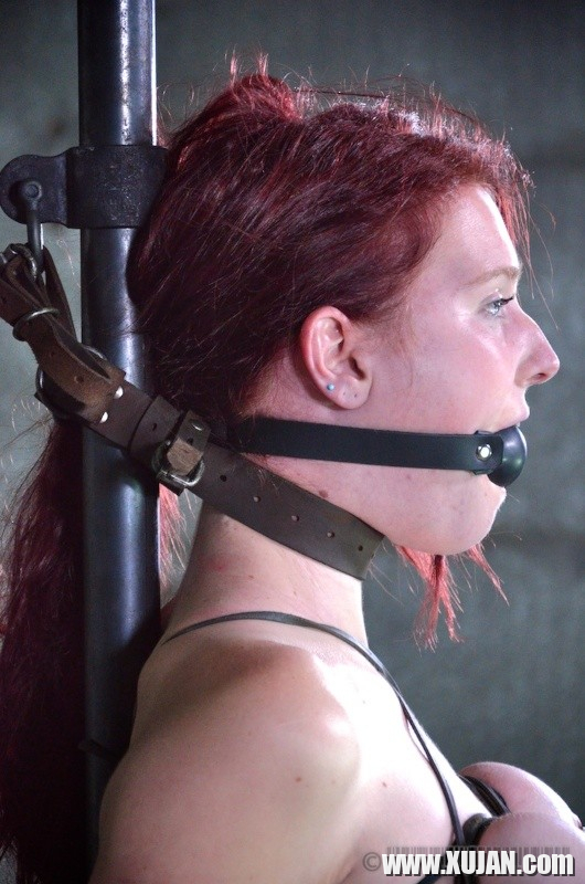 Ashley Lane redhead is bound with tits exposed and mouth spread - Photo #1463941