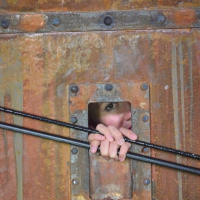 Ashley Lane and Bonnie Day both bound in a kinky dungeon