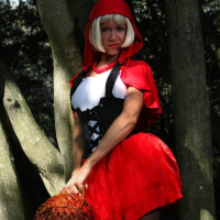 Kinky Red Hat blonde Lily Wow in sexy black pantyhose