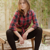 Super cute babe strips in the garden
