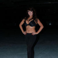 Big boobed British ice skater Robyn Alexandra gets naked on the ice
