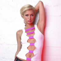 Paris Hilton showing her nice legs in mini skirt and white boots
