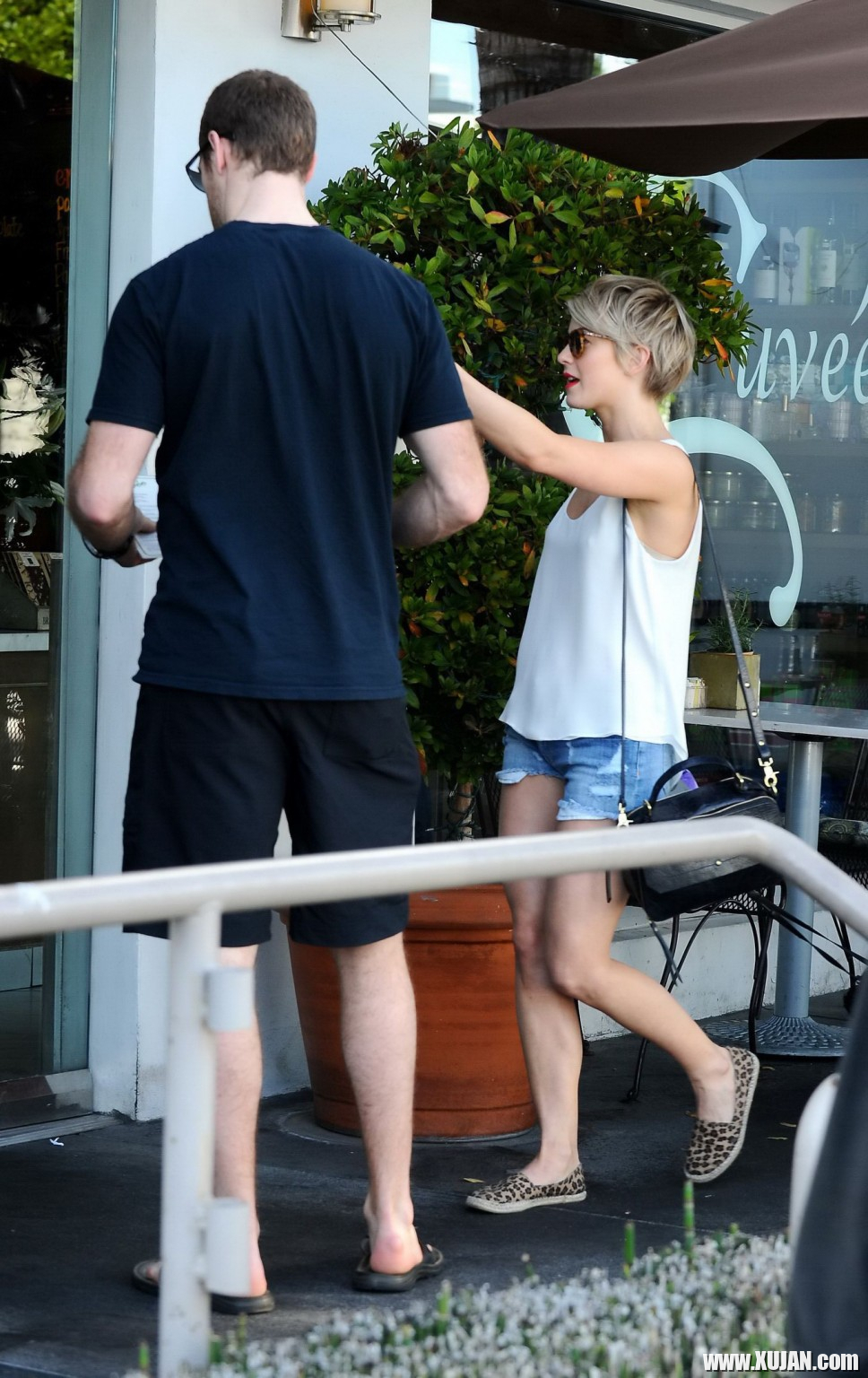 Julianne Hough caught in tiny denim shorts and white top while leaving Cuvee in - Photo #1480471