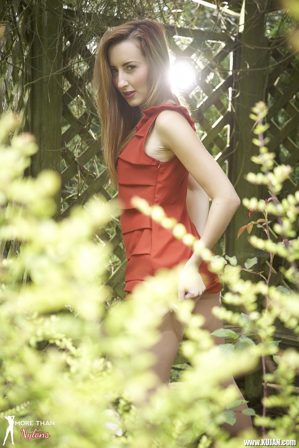 Stunning Sophia in gorgeous stockings outside - Photo #1484001