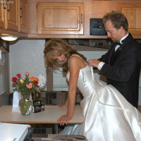 Shayla LaVeaux in her trailer park wedding night