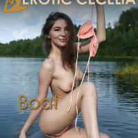 Galina A seductively shows hot Bod in Boat on Lake