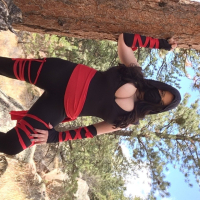 Nothing makes Lovely Lilith happier than showing her big tits