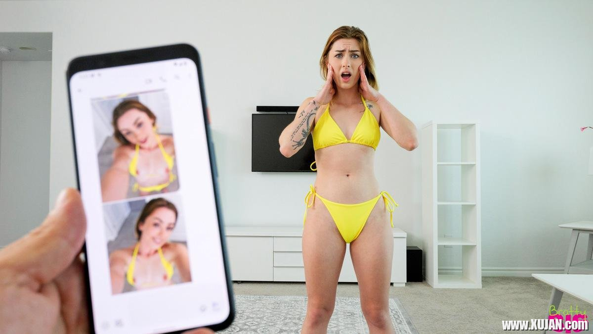 Young bitch Charma Kelley in yellow bikini gets exposed by her stepson - Photo #1504300