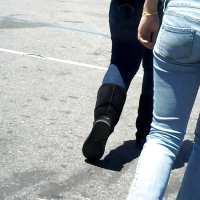 Nice girl in tight ass butt jeans for sure