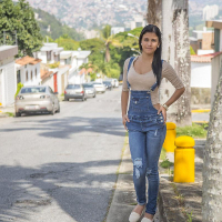 Latin hottie Denisse Gomez teases nonnude outside