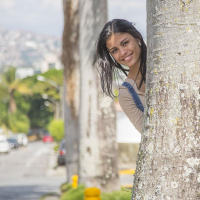 Latin hottie Denisse Gomez teases nonnude outside