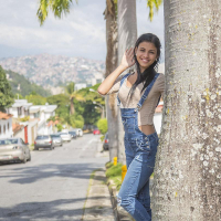 Latin hottie Denisse Gomez teases nonnude outside