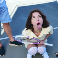 Hot tennis player Shrooms Q gets exposed by her coach Kyle Mason