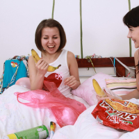 Rita Jalace and her Girlfriend have a Pyjama Party