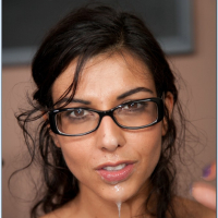 Tough coed in glasses called Lou Charmelle enjoys anal sex