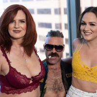 Andi James fucks while Alex More masturbating