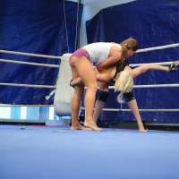 Angel Long and Chaty Heaven in lesbo fighting action