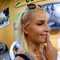 Busty blonde babe Vanessa Cage getting banged and facialed