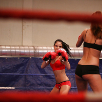 Naughty lesbians have a rough catfight going into passionate scissoring