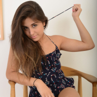 Petite small tits teen Natalie Monroe toying tight pussy