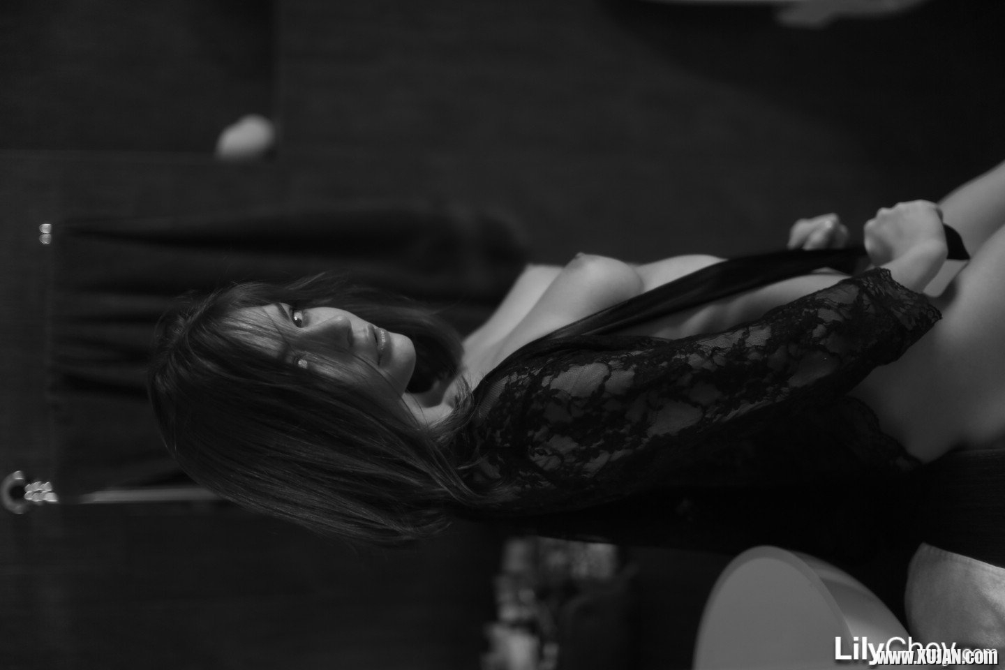 Gorgeous girl Lily Chey teasing with her nice boobies - Photo #1551034